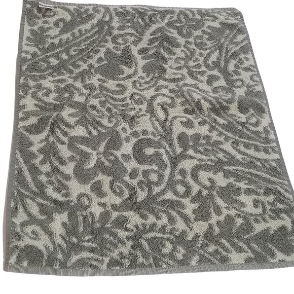 Vintage World Market Hand Towel 17" x 25" Sculpted 70s Avocado Green MCM - Picture 13 of 15